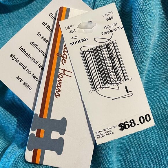 NWT Vintage Havana Turquoise Terry Romper Shorts Youth Large 14 - Picture 6 of 8